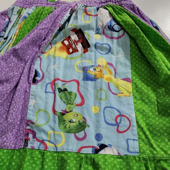 Girls Disney Pixar Inside Out 2 Disgust Custom Boutique Green Dress Size 4 - Picture 2 of 7